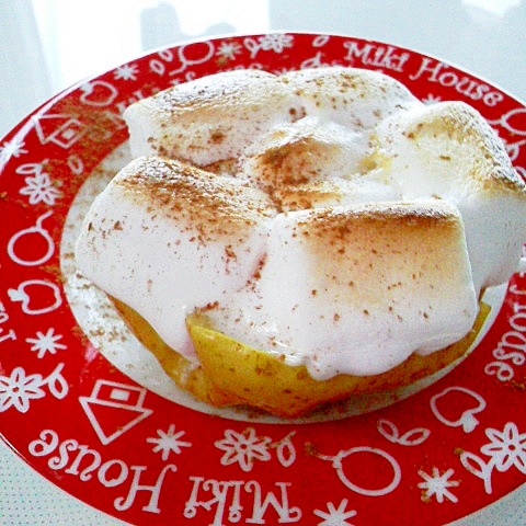 焼きりんご～マシュマロを乗せて♪