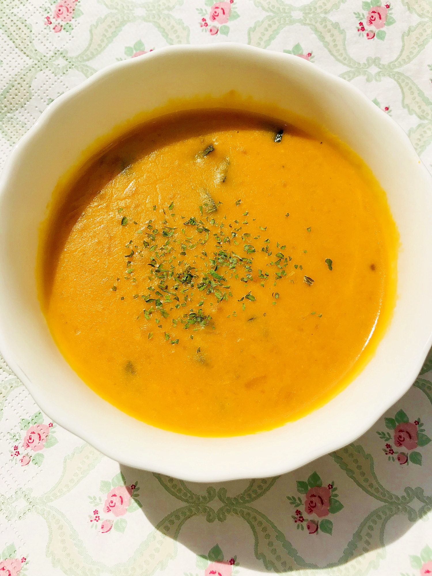 ミキサー不要!皮ごと使って濃厚簡単カボチャスープ♪