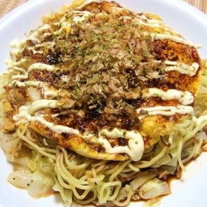 家庭料理 フライパンで簡単チーズお好み焼き 焼きそば Okonomiyaki Yakisoba Home Style Youtube