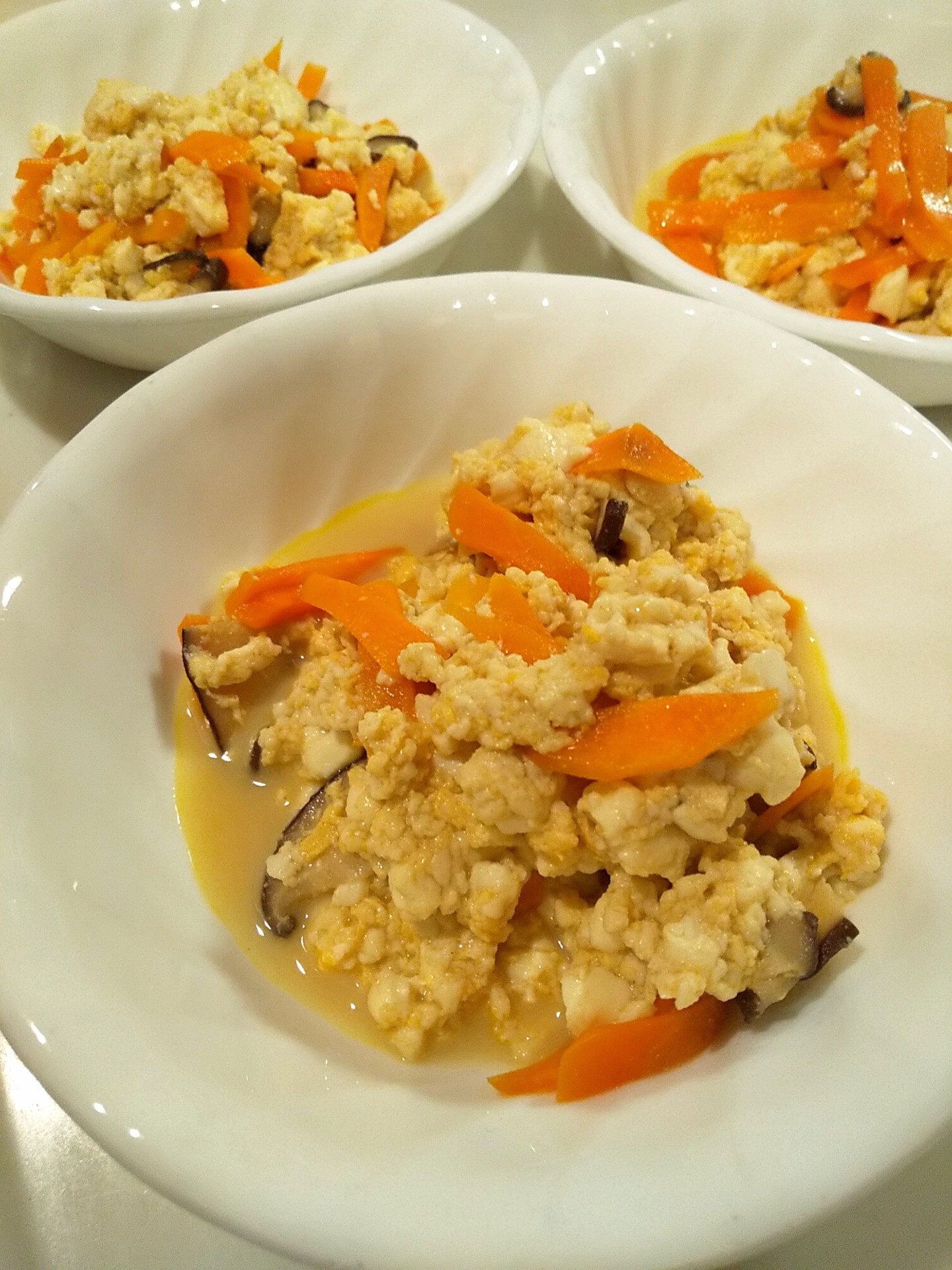 豆腐１丁でできる 優しい味の炒り豆腐 もう１品 レシピ 作り方 By お腹が減ったら 楽天レシピ