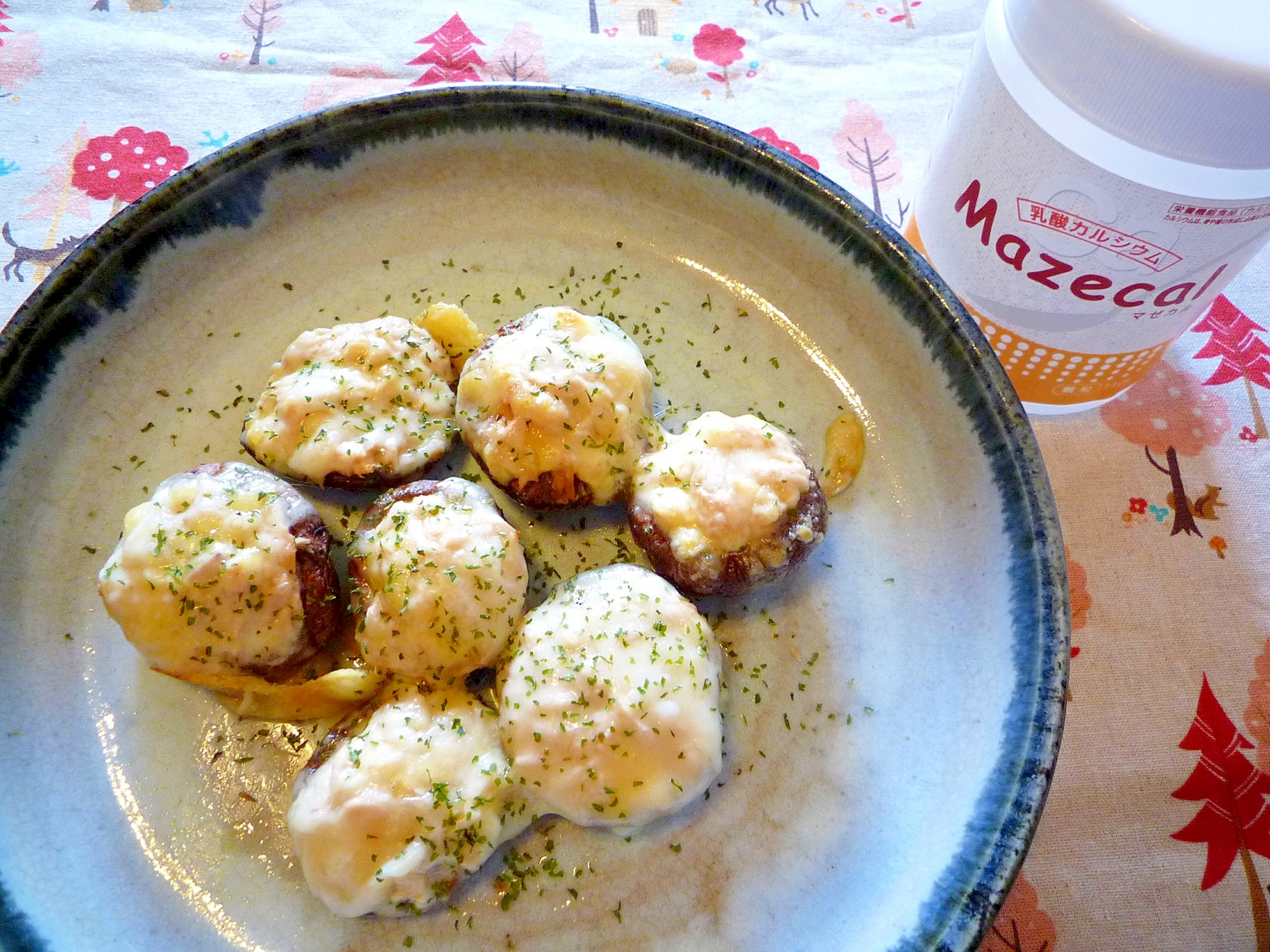 お弁当に最高♪カルシウム＆椎茸のツナチーズ焼き