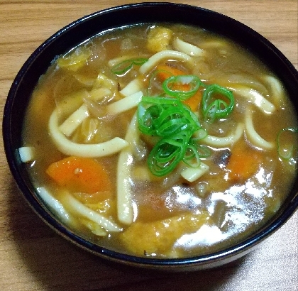 「カレーうどん♪」昨日のカレーをリメイク♪