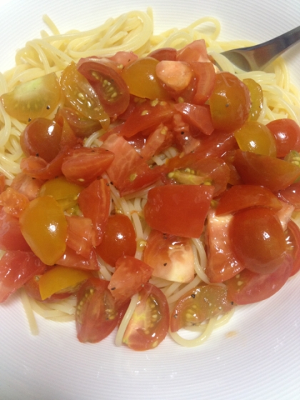 トマトをたくさんいただいたので作ってみました。美味しかったです。