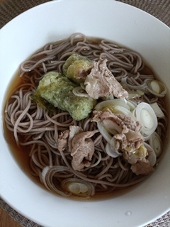 寒い日にはねぎたっぷりの～豚ねぎ蕎麦