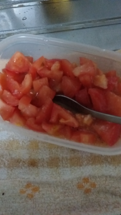 トマトがたくさんあったので作ってみました。
美味しいですね(^q^)