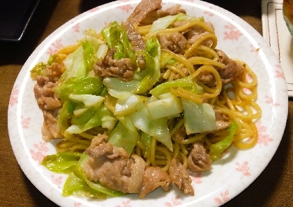 豚肉入り焼きそば