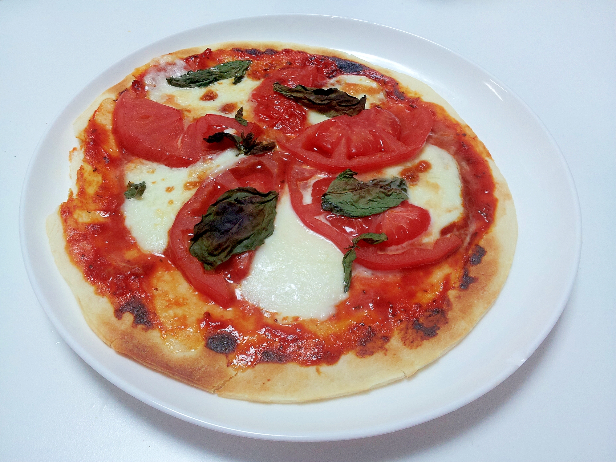 簡単５分☆トースターでマルゲリータ風ピザ