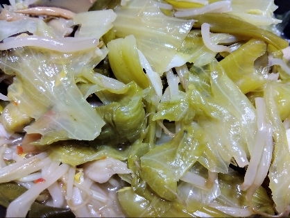 レンジで簡単♪キャベツの茶漬けナムル