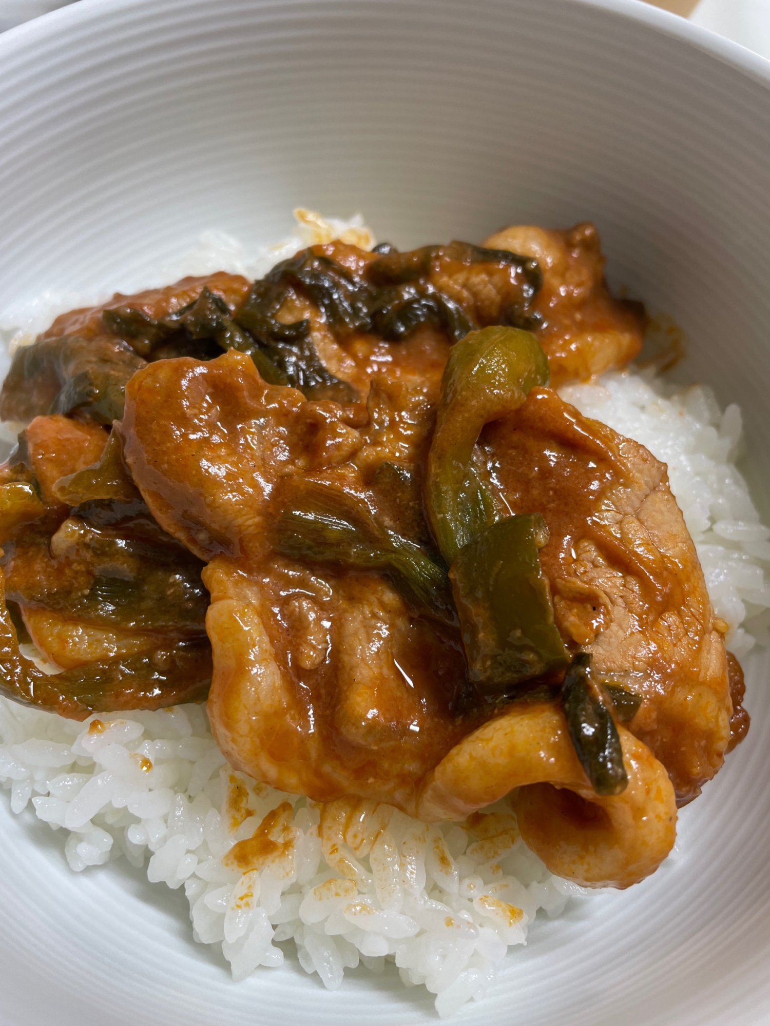 手軽に!スタミナポークチャップ丼