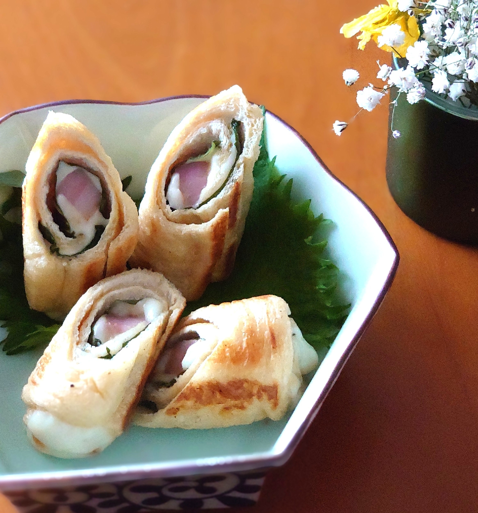 お弁当におつまみにᕷ˖チーズの油揚げロールꕤ୭*