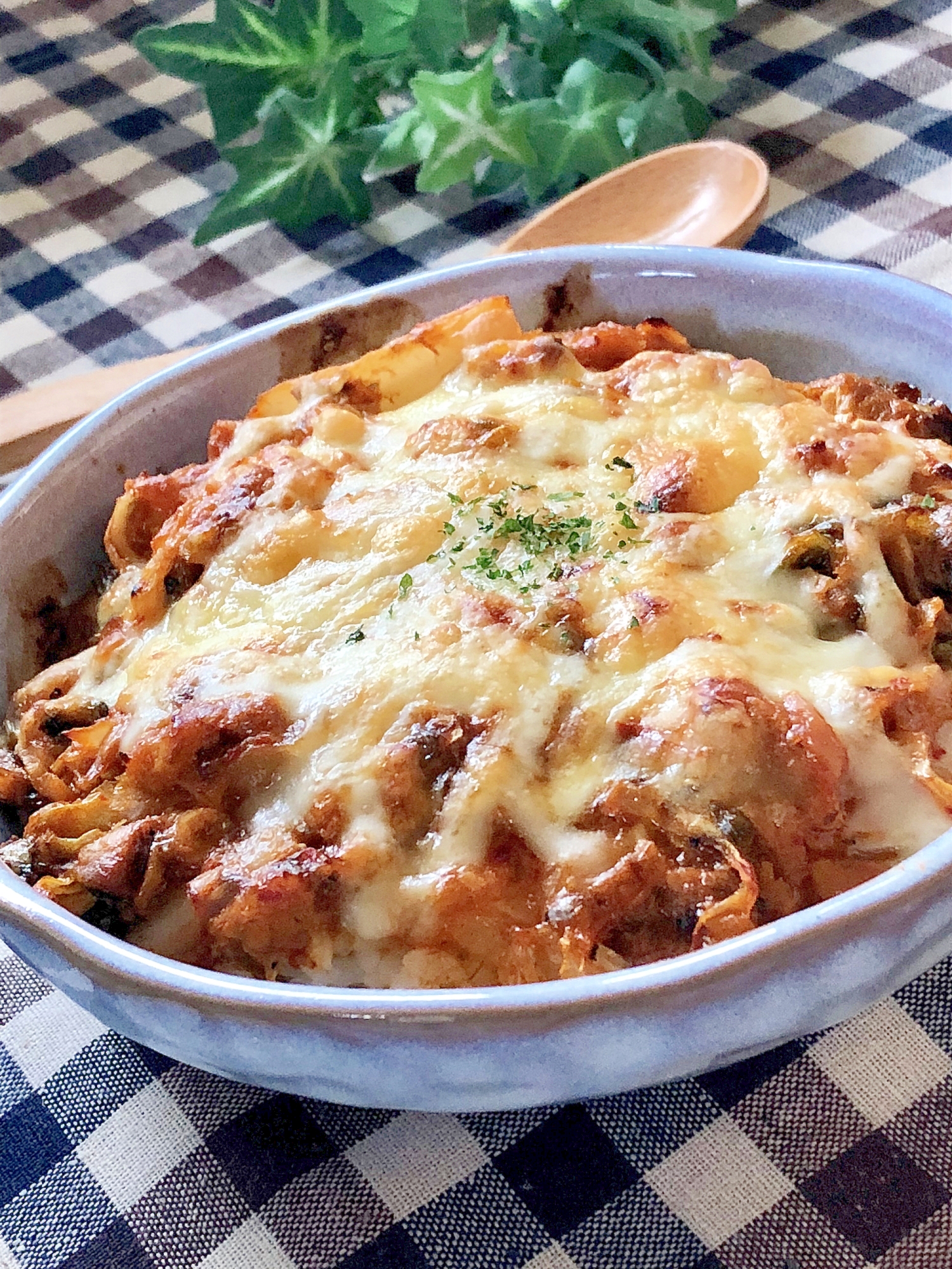 1人ランチに♫サバ味噌キムチーズ丼