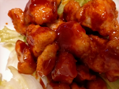 お弁当に(^^)鶏モモ肉のスイートチリソース♪