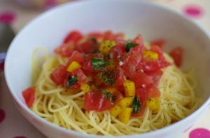 トマトの冷製パスタ