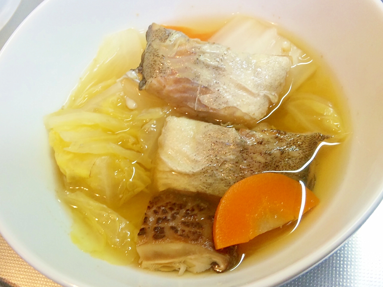 白菜と鱈の和風スープ煮
