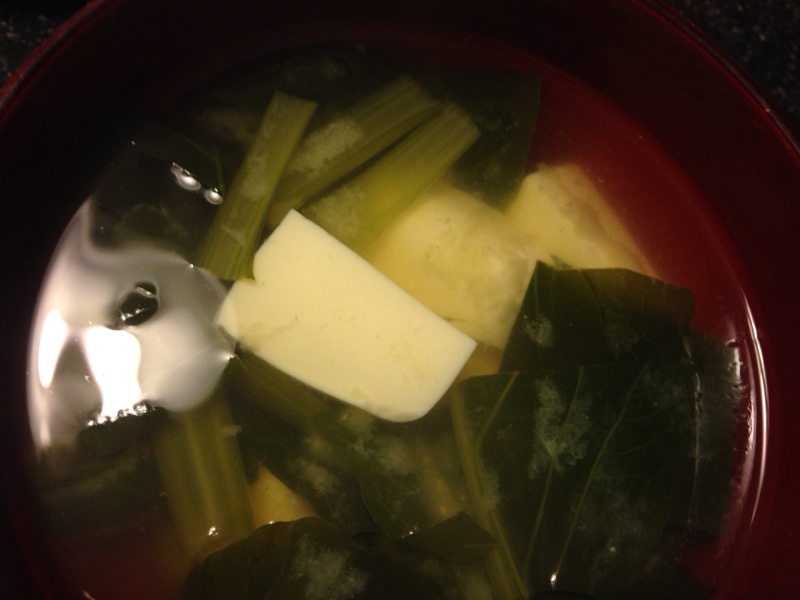 小松菜と豆腐のおすまし