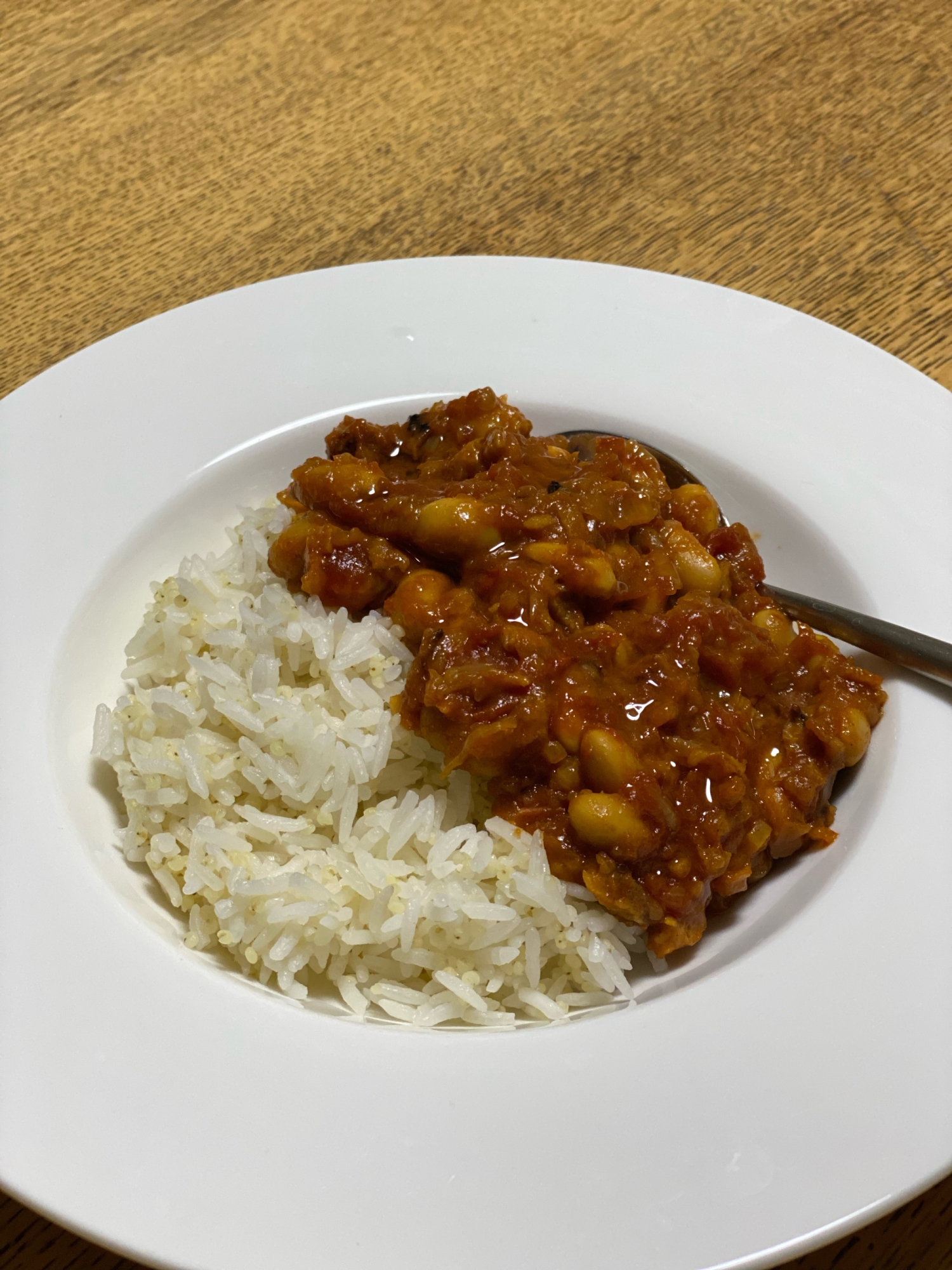 大豆と大豆ミートのカレー