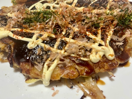 グルテンフリー　米粉と豆腐でもち食感お好み焼き