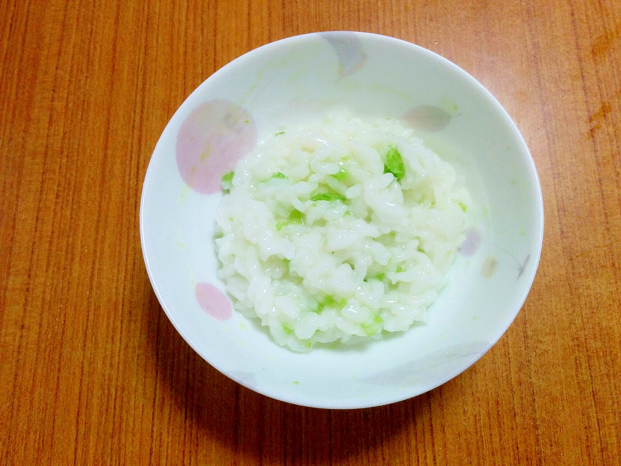 【離乳食】取り分け離乳食に♪かぶの葉お粥