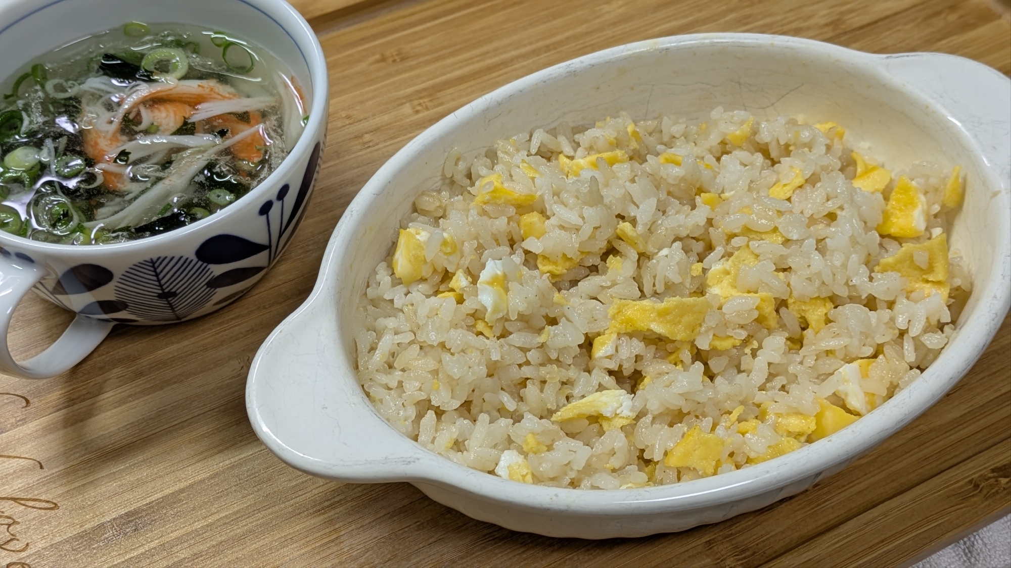 火を使わない、レンチン卵炒飯