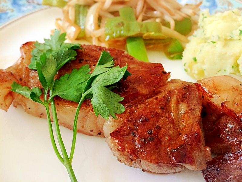 とっても簡単✤ステーキの付け合せ野菜✤