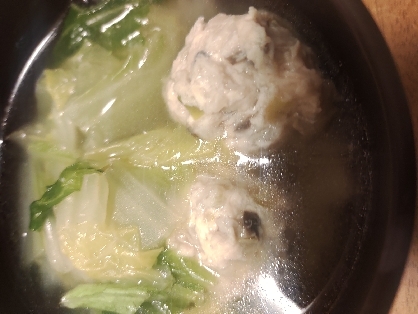 鶏だんごと白菜の中華スープ