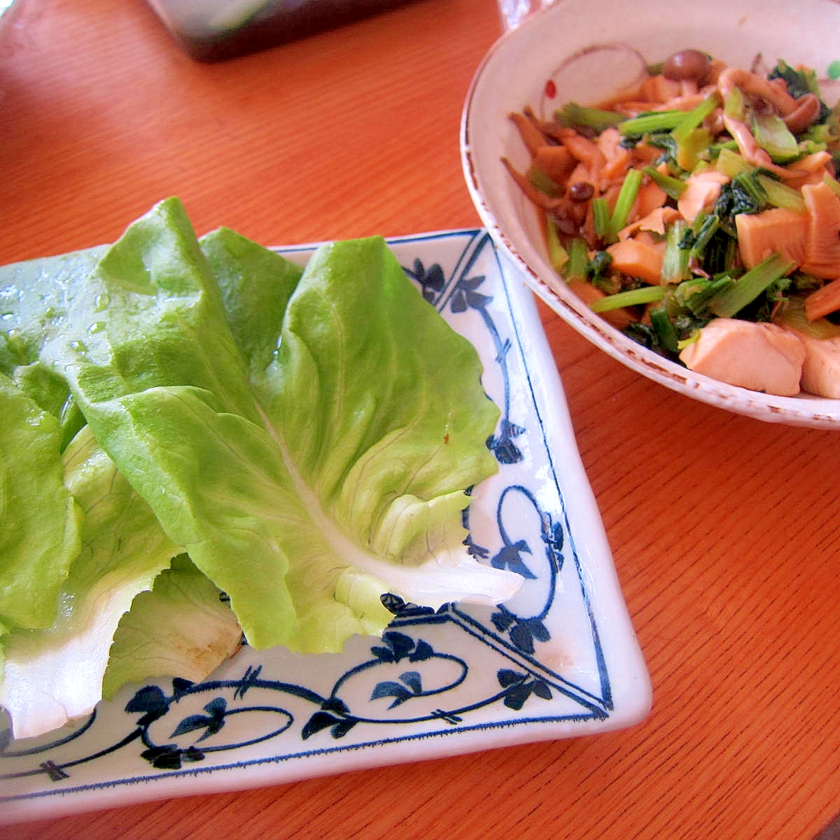 小松菜筍鷄肉炒めサラダ菜ロール