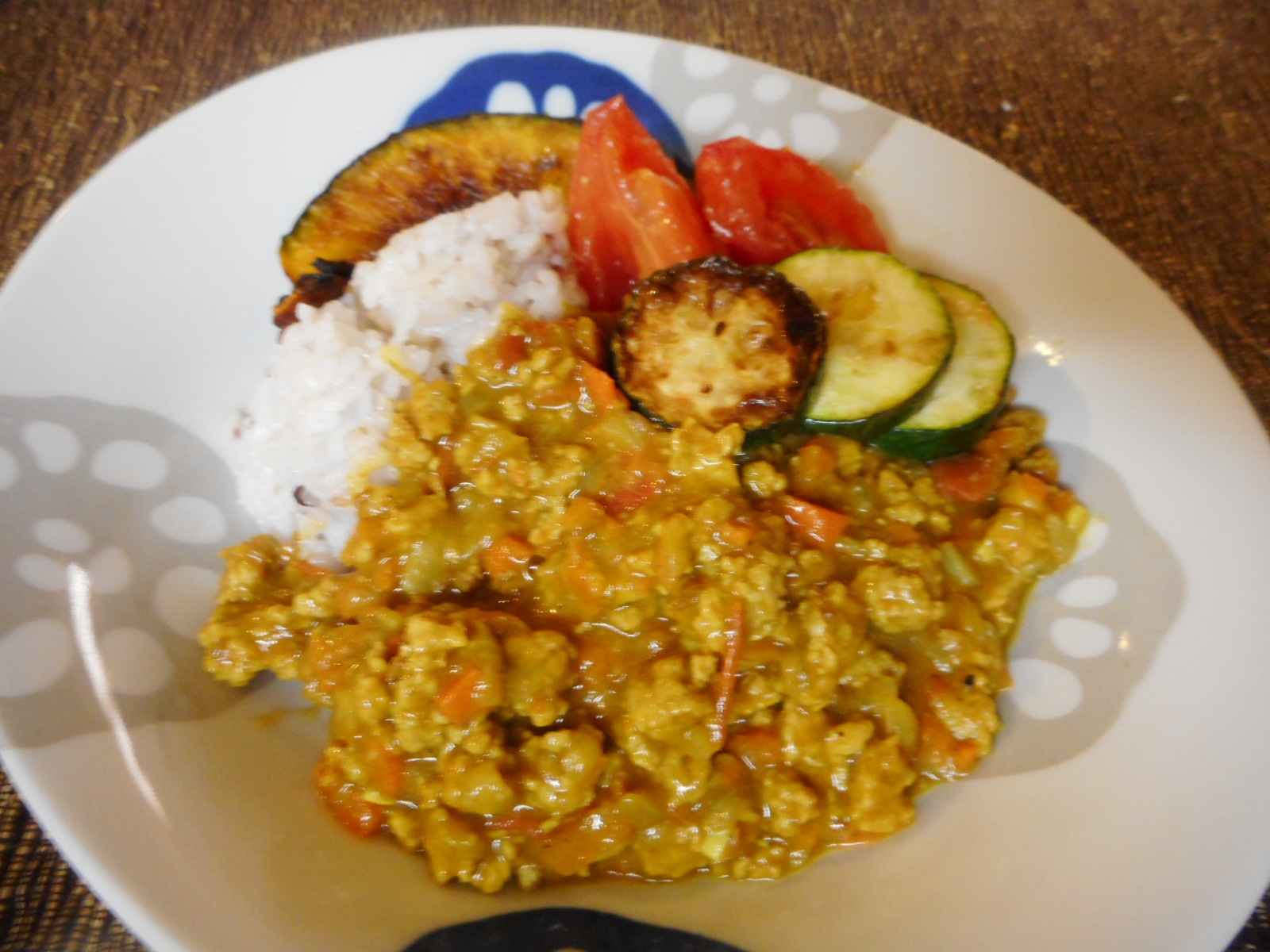 焼き野菜のキーマカレー