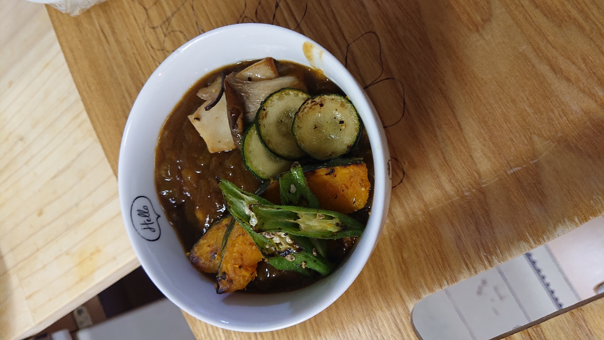 ホタテカレーの焼野菜添え