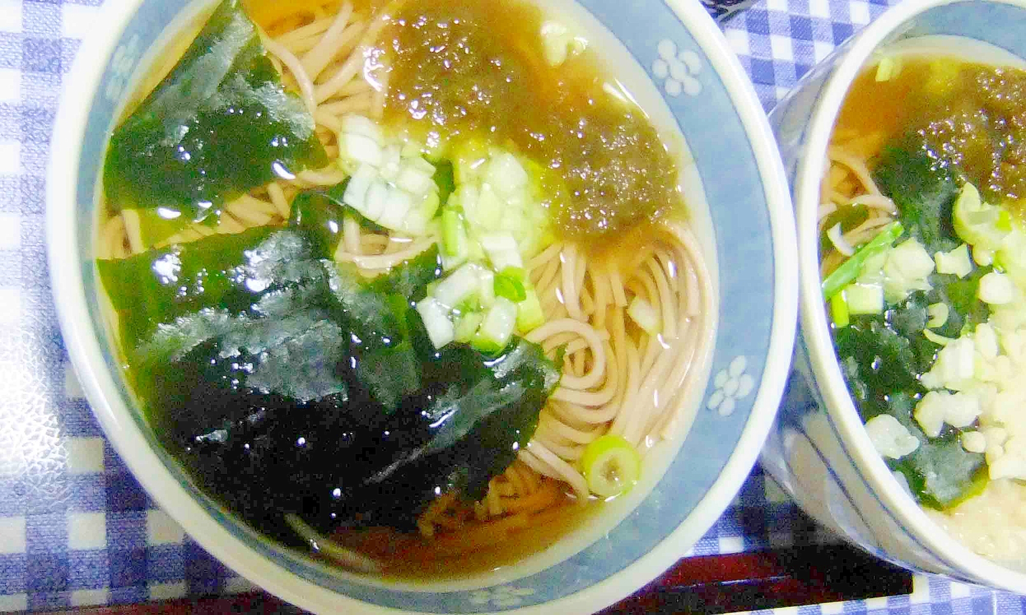 ワカメととろろ昆布のあっさりお蕎麦