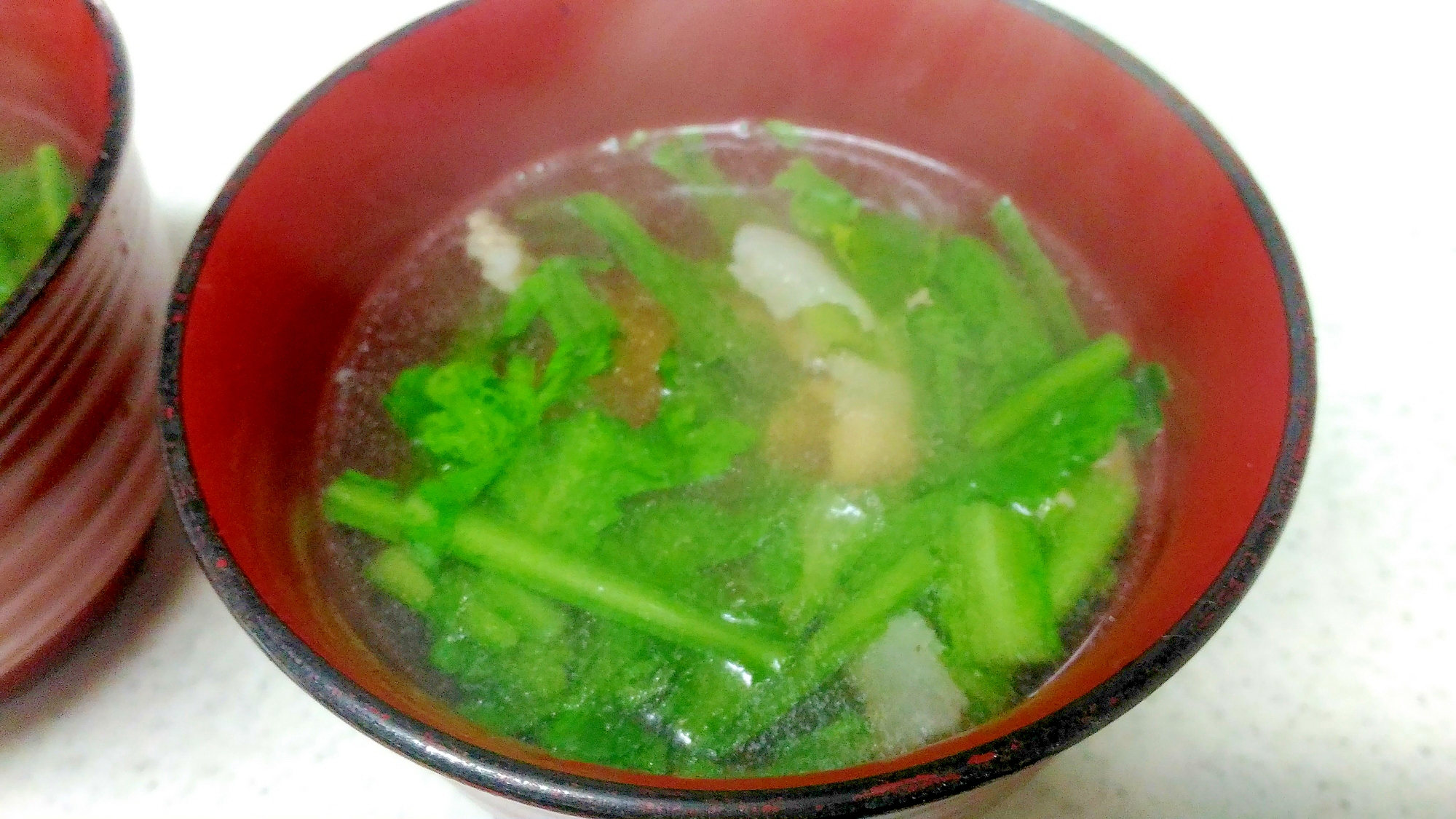 豚肉と菊菜の澄まし汁