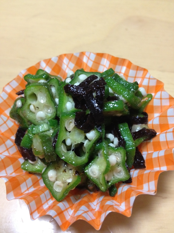 簡単!美味しい♪オクラ&焼き海苔