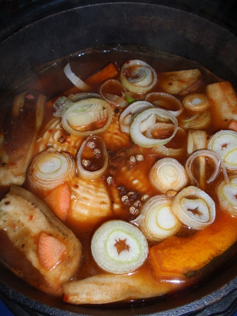 豆腐と茄子の麻婆風鍋