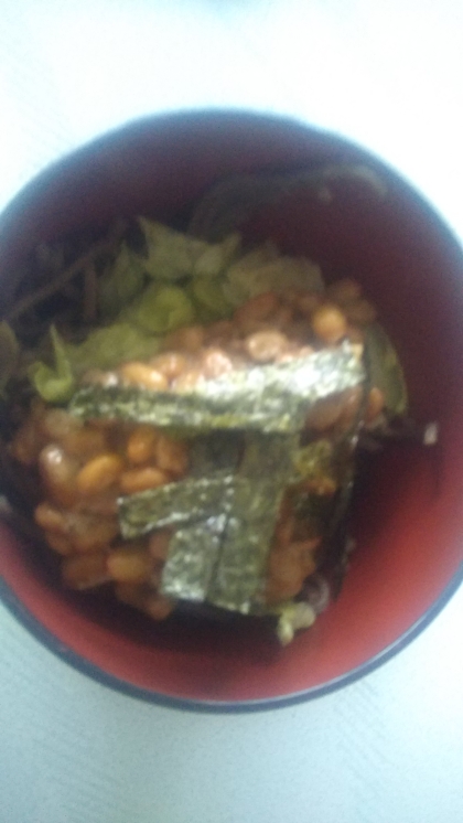 簡単♪納豆パスタ★バター醤油味