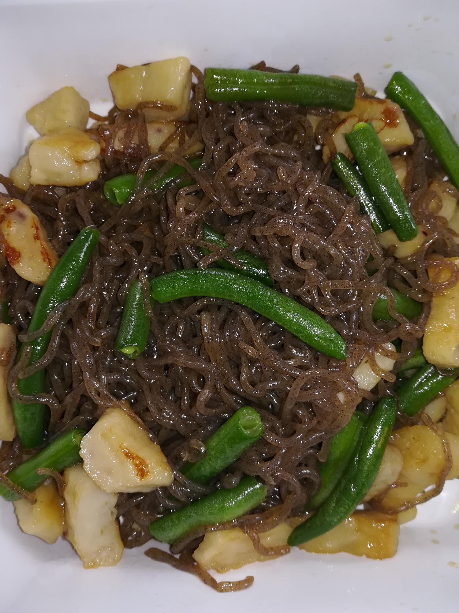 笹かまいんげんこんにゃくの炒め物