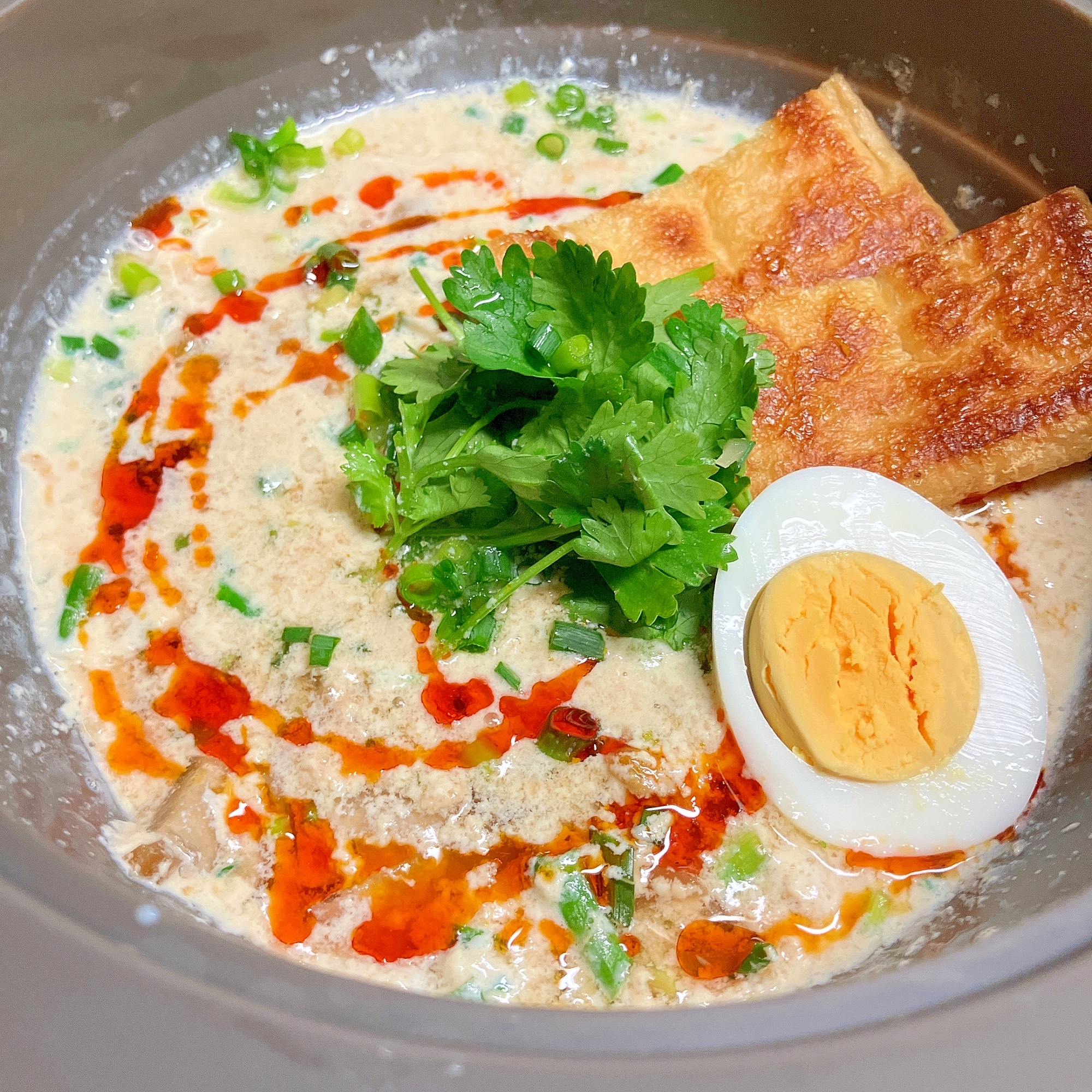 極太春雨で作る!鹹豆漿麺