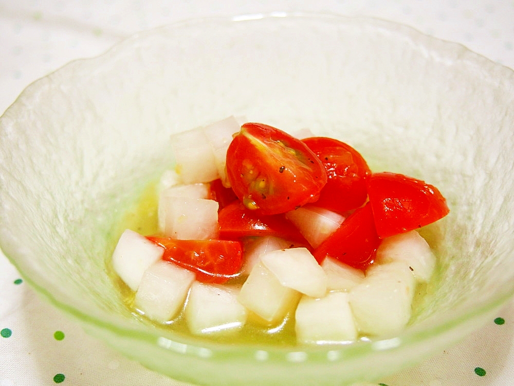 コロコロ大根とプチトマトのマリネ レシピ 作り方 By 京たまご86 楽天レシピ