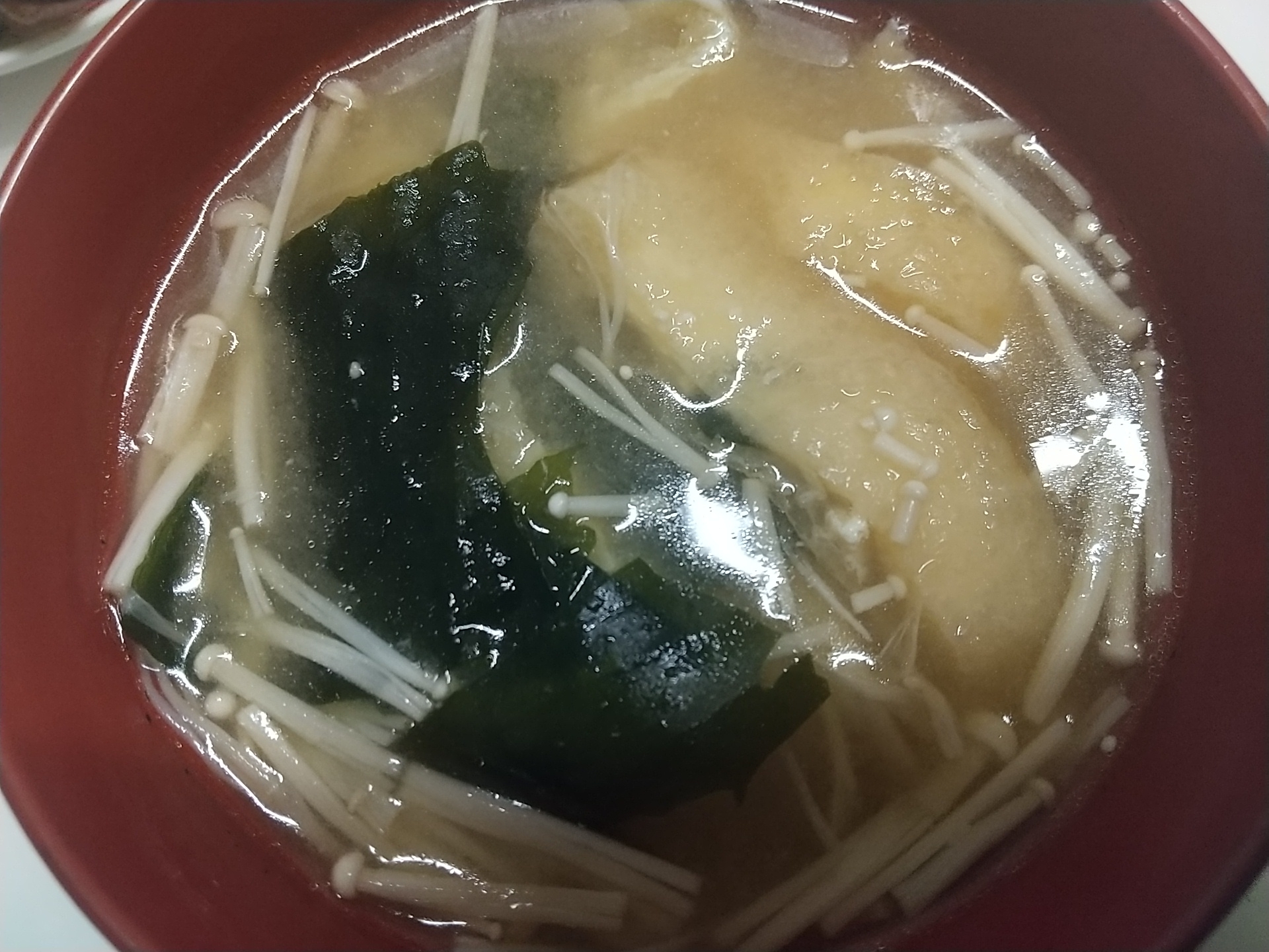 えのきと油あげの味噌汁