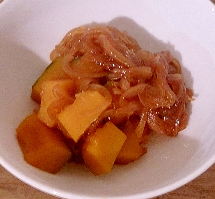 かぼちゃと玉ねぎの蒸し煮