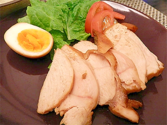 鶏胸肉と玉子の醤油煮