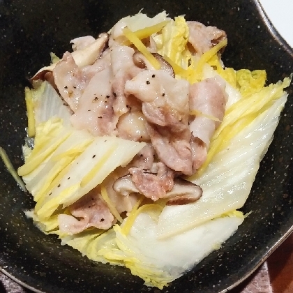 レンジで簡単☆白菜と豚バラスライスの重ね蒸し