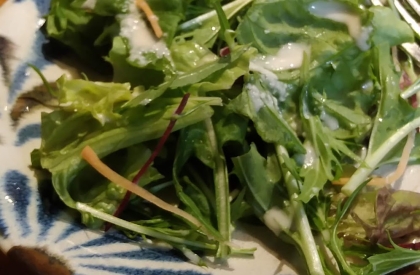 舞茸と水菜のサラダ