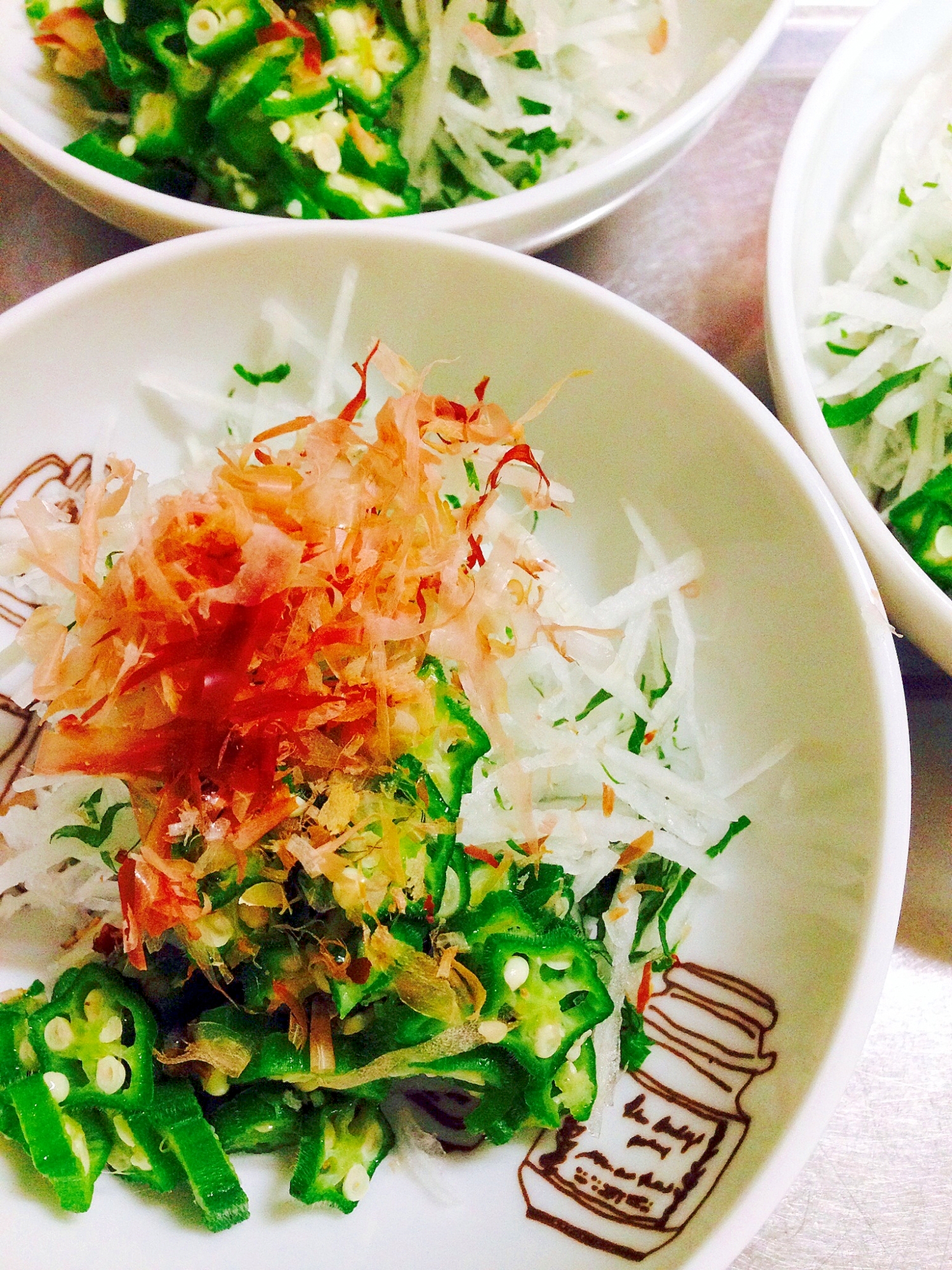 今日のサラダ シャキネバ 大葉入り大根オクラサラダ レシピ 作り方 By Toytoy Saori05 楽天レシピ