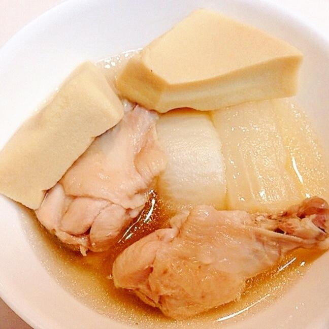 鶏手羽元と高野豆腐の☆美味しい白だし煮