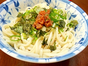 梅肉のせぶっかけうどん