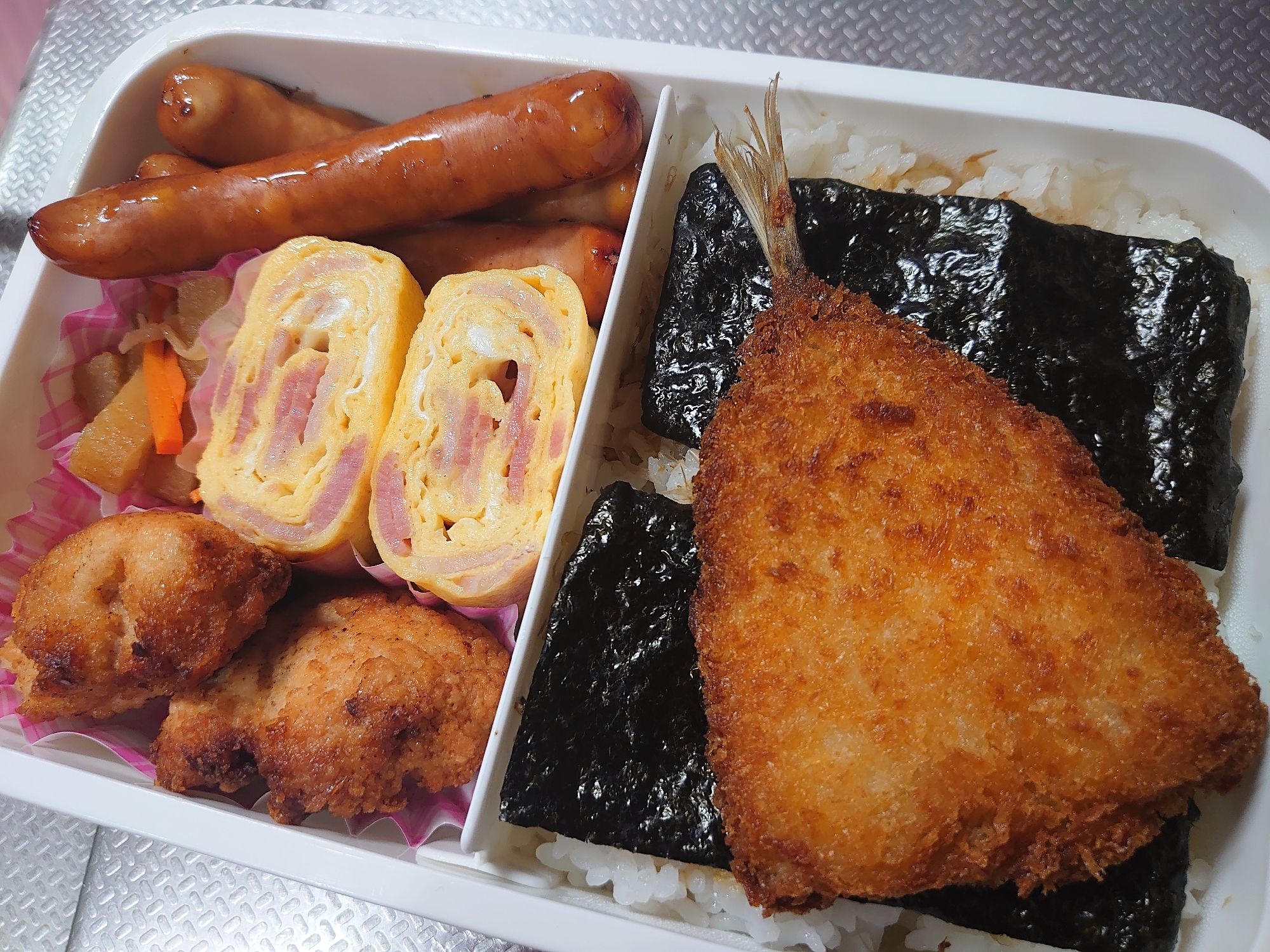 旦那のお昼弁当 アジフライ レシピ 作り方 By Rururu13 楽天レシピ