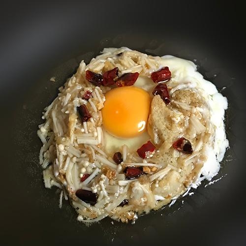 えのき目玉焼き