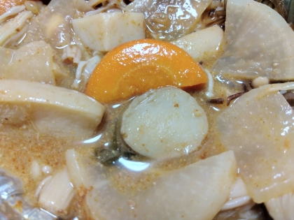根菜きのこお味噌汁ෆ˚*