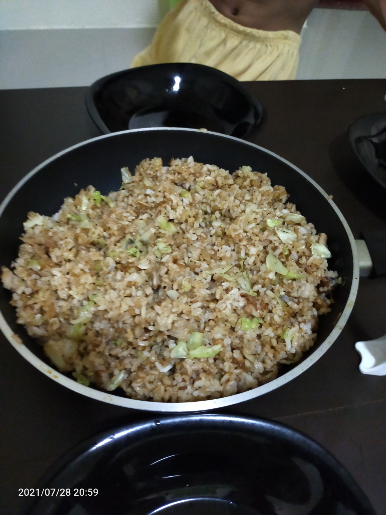 キャベツと豚肉の焼き飯