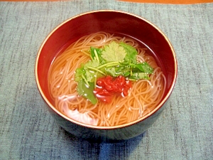 さっぱり梅にゅうめん