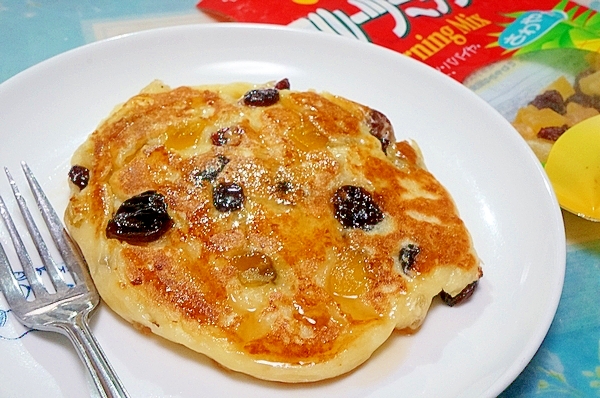 ドライフルーツとお豆腐のパンケーキ